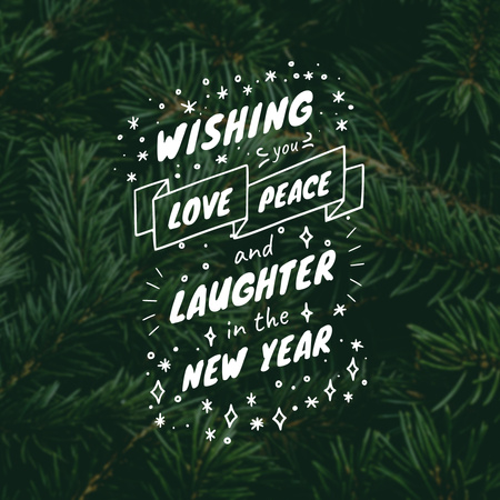 Cute New Year Greeting Instagram Design Template