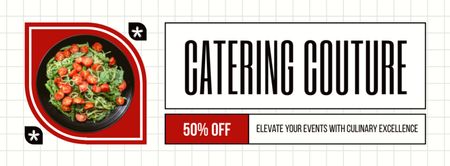 Discount on Catering for Excellent Events Facebook cover Design Template