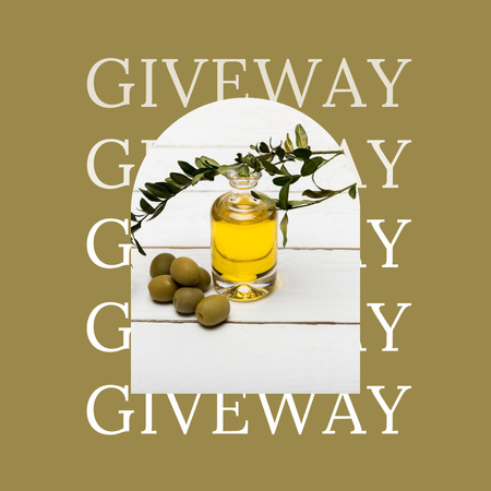 Olive Oil Giveaway Instagram Design Template