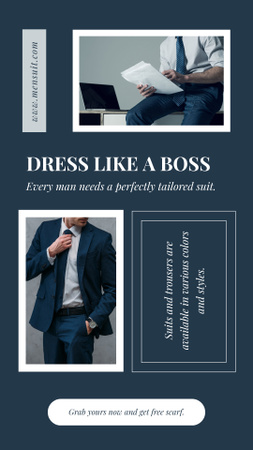Formal Suits for Men Instagram Story Design Template