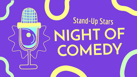Night of Comedy Event Promo Youtube Thumbnail Design Template