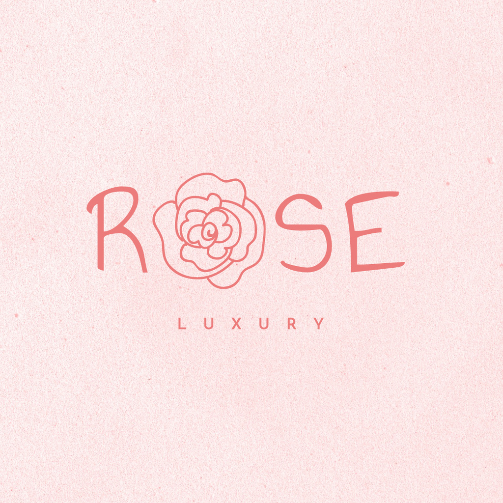 Template di design Illustration of Pink Rose Logo 1080x1080px