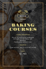 Cooking Courses Ad with Fresh Loaf of Bread