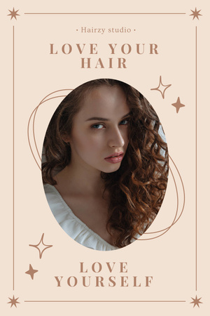 Hair Care and Styling Tips Pinterest Design Template