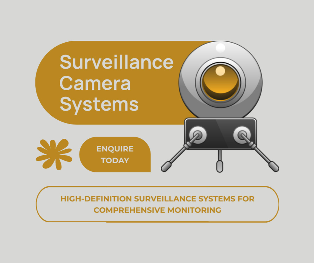 Offer of Cameras by Security Company Facebook Šablona návrhu
