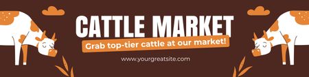 Top Offers of Cattle Market Twitter Design Template