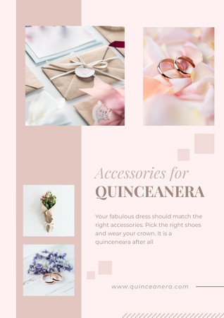 Designvorlage Accessories for Quinceanera für Poster