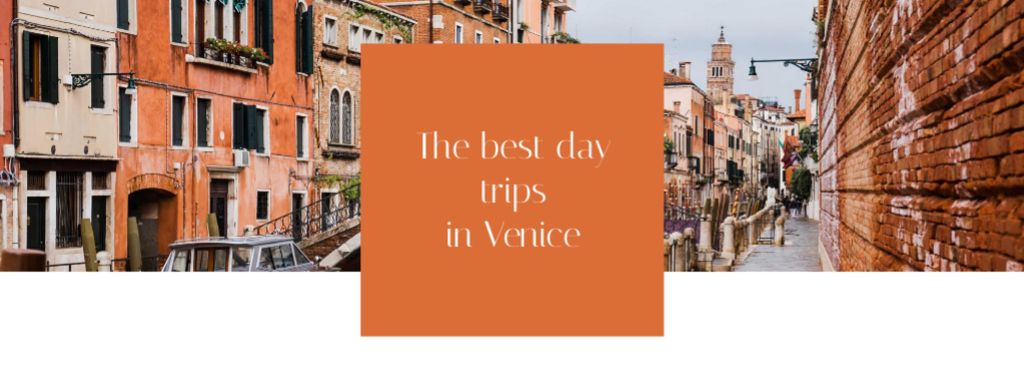 Venice city travel tours Facebook coverデザインテンプレート