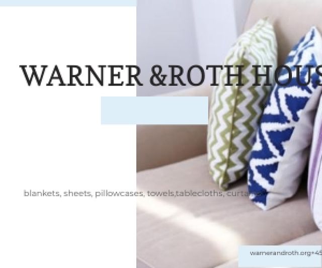 Platilla de diseño Warner & Roth House Textiles Medium Rectangle