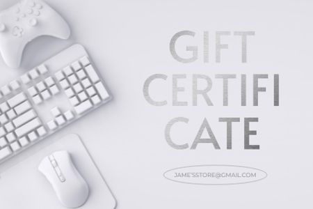 Plantilla de diseño de Gaming Gear Offer Gift Certificate 