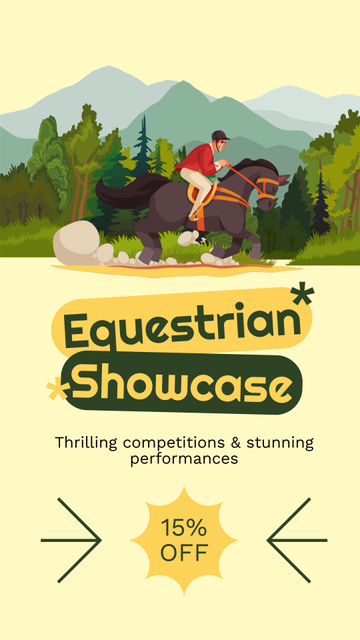 Equestrian Thrilling Competitions with Stunning Perfomances Instagram Video Story Tasarım Şablonu