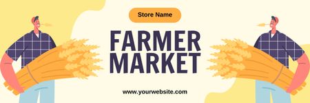 Venda de produtos agrícolas Twitter Modelo de Design