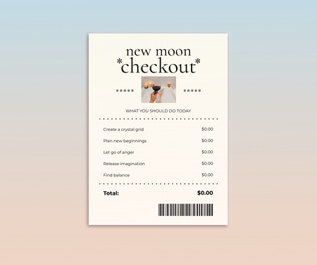 New Moon Checkout Announcement Facebook Modelo de Design