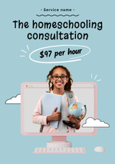 Home Education Ad with African American Girl
