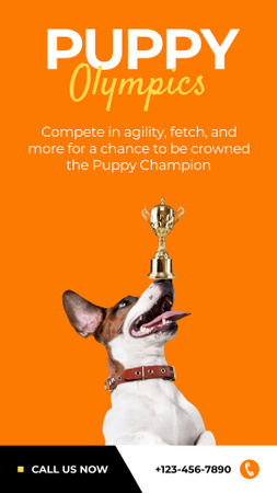 Local Puppy Olympics Instagram Story Design Template