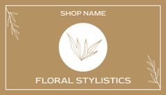 Floral Stylist Services Ad on Beige
