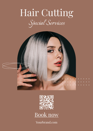 Offer of Hair Cutting in Beauty Salon Flayer Design Template