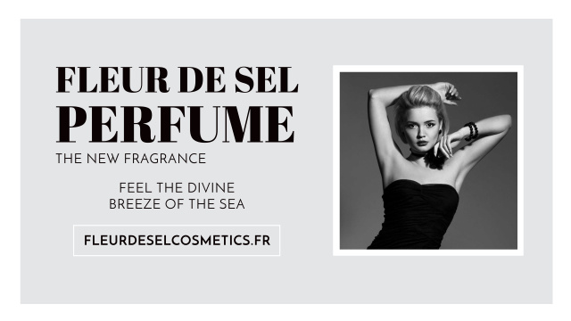 Perfume Ad with Attractive Woman Youtube Design Template