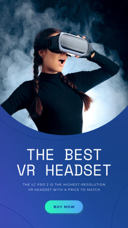 Melhor equipamento VR futurista TikTok Video Modelo de Design
