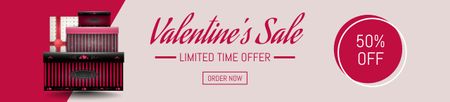 Ontwerpsjabloon van Ebay Store Billboard van Beperkte Aanbieding Kortingen voor Valentijnsdag