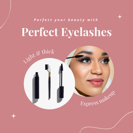 Perfect Eyelashes with New Mascara Instagram Design Template