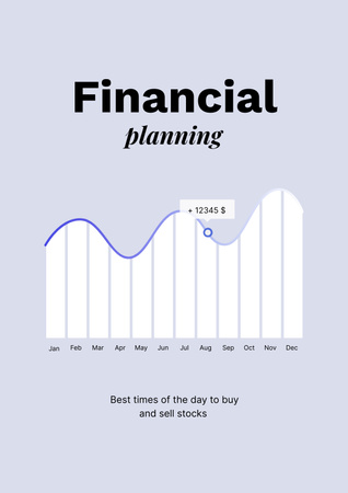 Diagram for Financial planning Posterデザインテンプレート