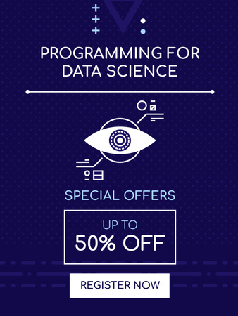 Plantilla de diseño de Programación para la ciencia de datos Poster US 