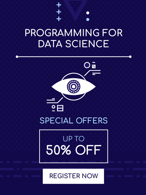 Programming for Data Science Poster US tervezősablon