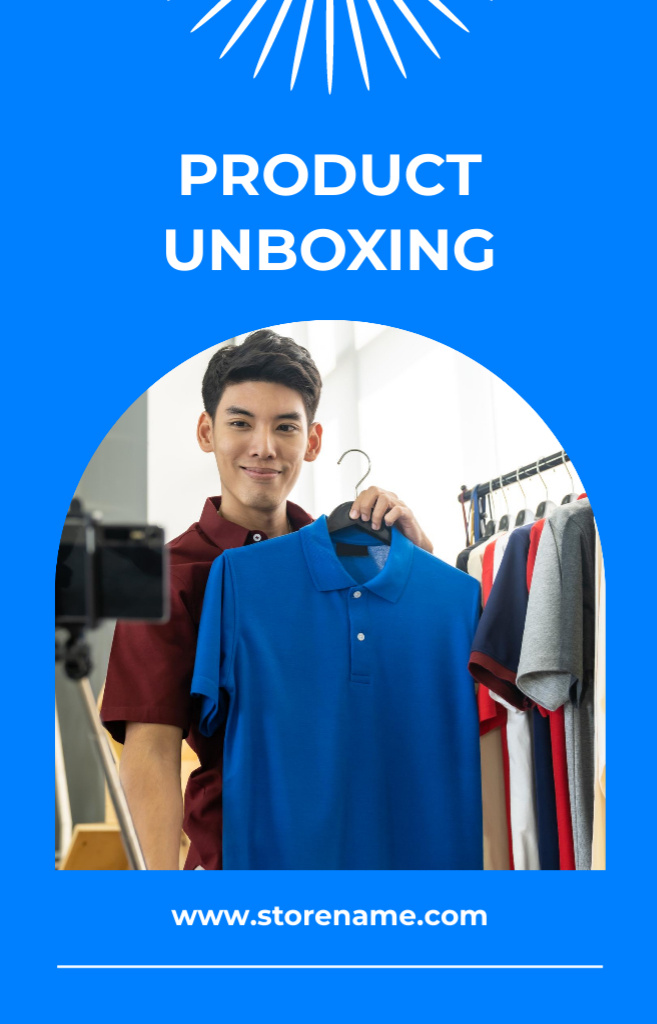 Fashion Blog Promotion with Young Guy IGTV Cover Design Template