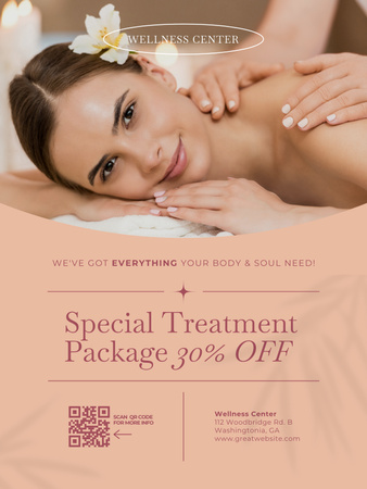 Wellness Center Services with Discount Poster US Πρότυπο σχεδίασης
