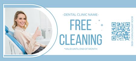 Free Dental Cleaning Coupon 3.75x8.25in Design Template