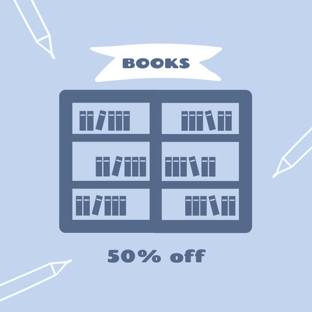 Designvorlage Affordable Price on Books für Instagram