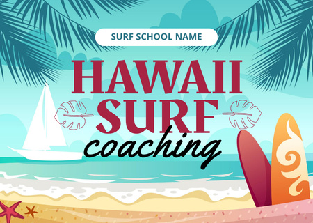 Surf Coaching Offer Card Design Template
