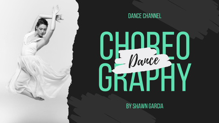 Template di design Annuncio di lezioni di coreografia con una splendida donna in movimento Youtube Thumbnail