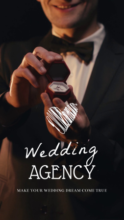 Man in Suit Giving Engagement Ring TikTok Video Design Template