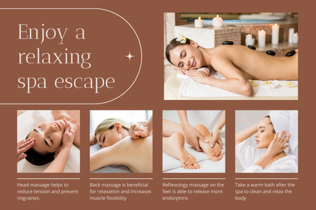 Exclusive Spa Studio Promotion With Massage And Therapy Storyboard Design Template