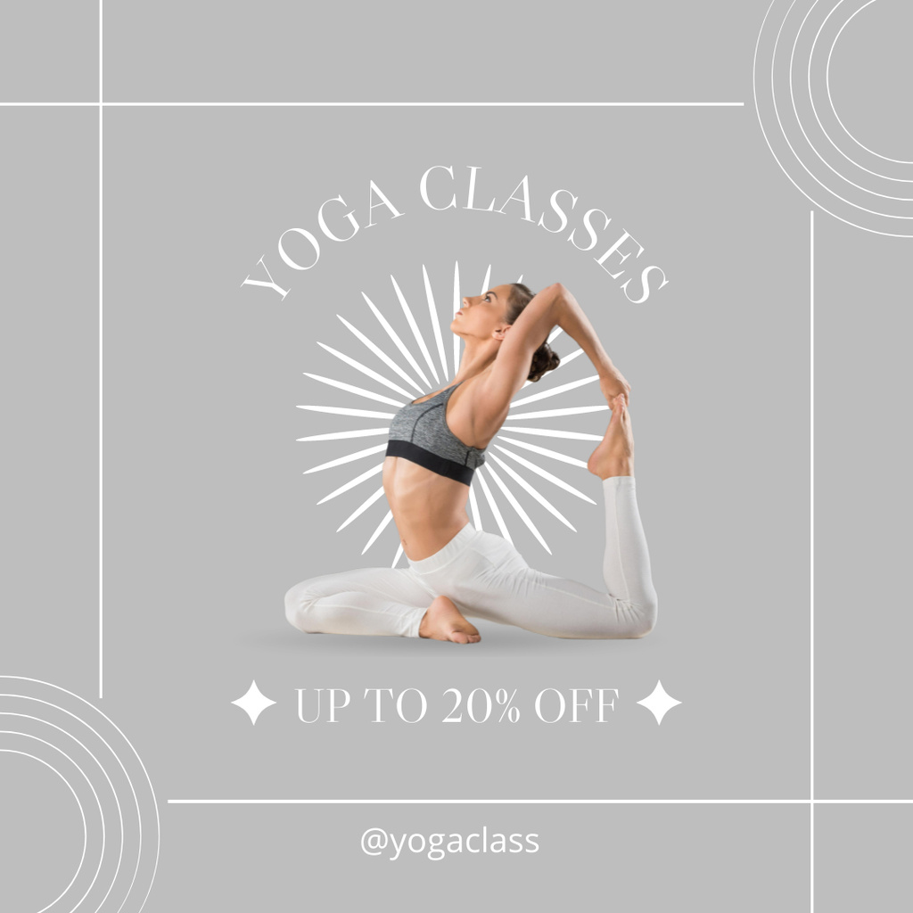 Yoga Classes Special Offer With Discounts Instagram – шаблон для дизайна