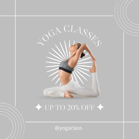 Designvorlage Sonderangebot für Yoga-Kurse für Instagram