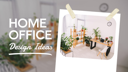 Designvorlage Gestaltungsideen für das Home Office für Youtube Thumbnail