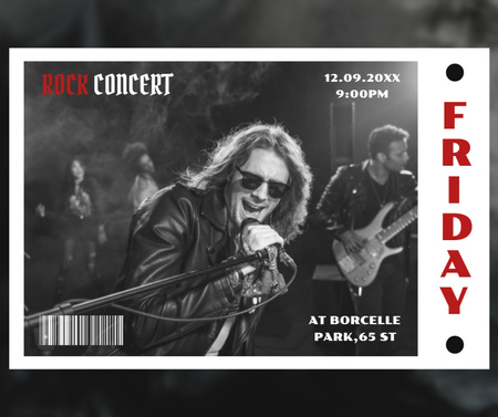 Rock Concert Invitation Facebook Design Template