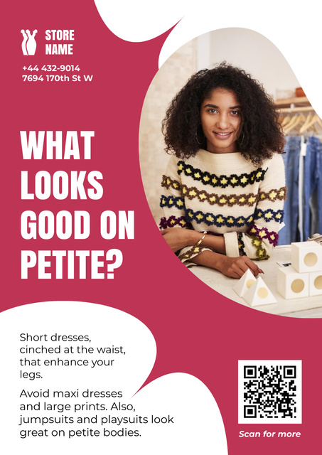 Fashion Blog about Petite Clothing Poster Tasarım Şablonu