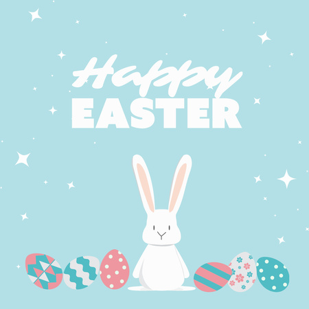 aranyos húsvéti ünnepi köszöntés Instagram tervezősablon