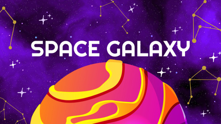 Video Space Galaxy Youtube Thumbnail tervezősablon