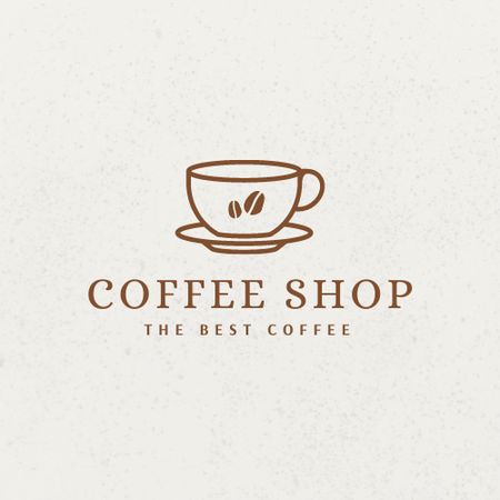 Cafe Ad with Coffee Cup Logo tervezősablon