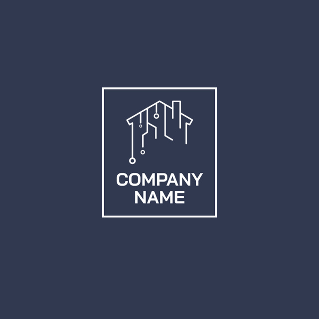 Architectural Studio Promotion With House Emblem Animated Logo Design Template