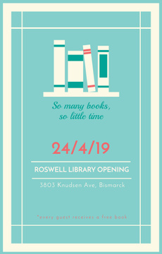 Bookstore Grand Opening Online Poster Template - VistaCreate
