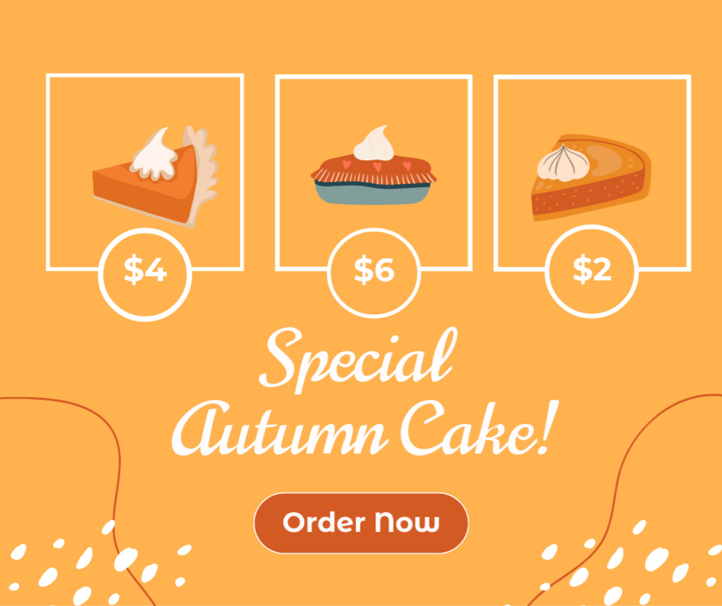 Special Autumn Cakes Offer Facebook tervezősablon