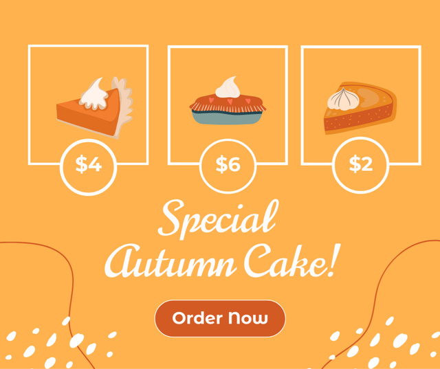 Special Autumn Cakes Offer Facebook tervezősablon