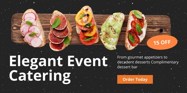 Offer of Day for Quality Food Catering Services Twitter Design Template