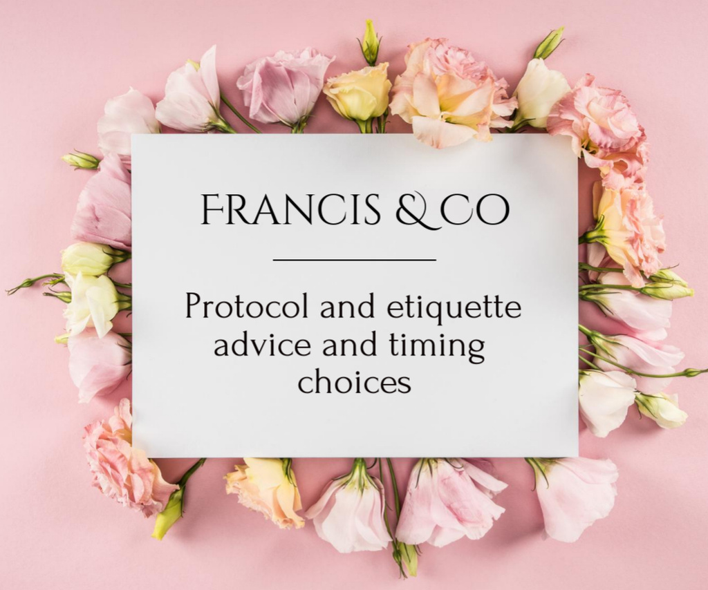 Modèle de visuel Wedding Agency Services with Floral Wreath - Medium Rectangle